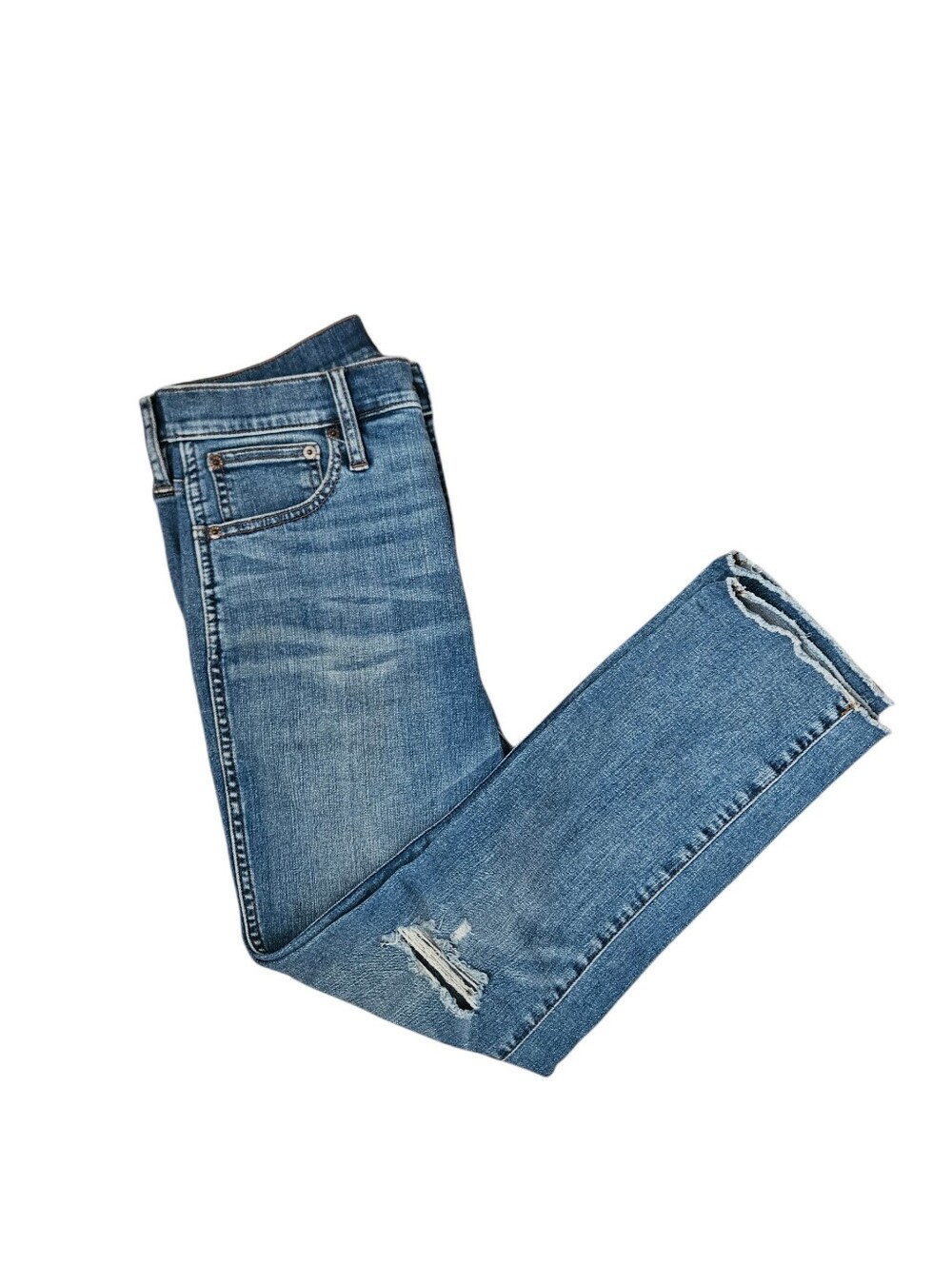 J. CREW Vintage Straight Distressed Raw Hem Jeans | SZ 27